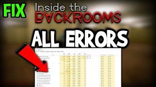 Inside the Backrooms  – How to Fix All Errors – Complete Tutorial