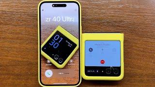 iPhone 14 PM vs Moto Razr 40U Cellular & WhatsApp Incoming Voice & Video Calls in New Yellow Cases