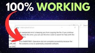 How To Fix Error 0x800700e1 On Windows