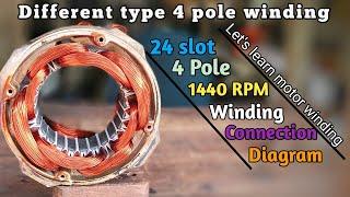 Single phase 24 slot 1440 rpm motor winding full video|Are you Learn motor winding watch this video