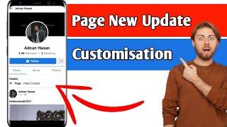 Facebook page new design | how to custom facebook page 2021 | facebook page new update 2021