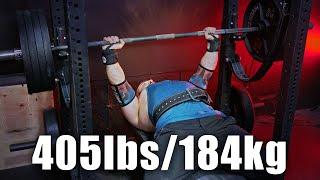 405LB/184KG PAUSED BENCH PRESS!!