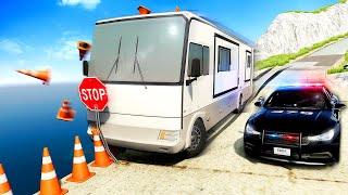 MULTIPLAYER Motorhome Police Chase - BeamNG Drive Crashes