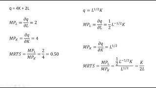 How to Solve for the MRTS: Five Examples