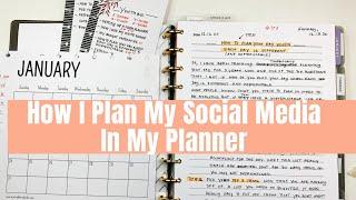 How I Plan My Social Media In My Planner #planmas