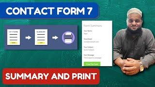 How To Add Contact Form 7 Summary After Submit |  Print Form | 2022