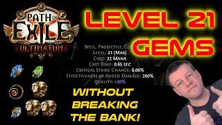 How to make LEVEL 21 SKILL GEMS with quality 20 in Path of Exile