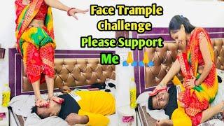 Irritating face trample Challenge || Prank On Wife ||