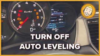 Do this BEFORE LIFTING YOUR MACAN!! - Turn off the auto leveling system