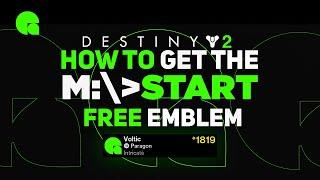 M:\START Emblem! Free Marathon Emblem | Destiny 2 Season of The Deep