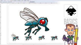 Inkscape Tutorial - Game Art and Asset Creation - Animate the Wing Motion of a Flying Insect