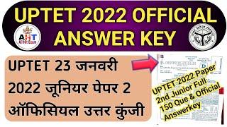 UPTET 2022 Paper 2 Junior Official Answerkey Full 150 Que&Ans | UPTET 2022 Junior Paper 2 Answerkey