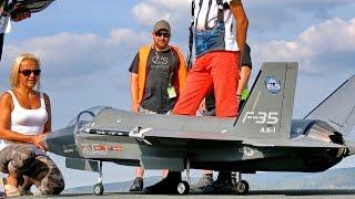 STUNNING RC FLIGHT !!! F-35 LIGHTNING II GIANT RC SCALE MODEL TURBINE JET FLIGHT DEMONSTRATION