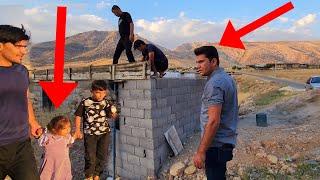 perenhelp (Ahmad and Abul Qasem) help Ramin in completing the roof project