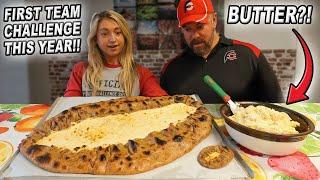 This 13,000 Calorie Finnish Karjalanpiirakka Challenge w/ @KatinaEatsKilos Has 2 LBS of Butter!!