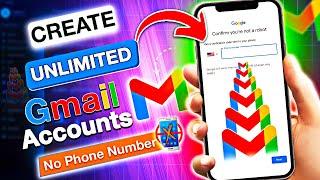 How TO CREATE UNLIMITED GMAIL ACCOUNTS Without PHONE NUMBER VERIFICATION! | 1K Gmail kaise banaye