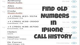 How to expand iphone call history