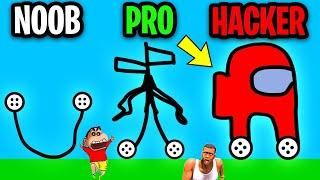 Can We Go NOOB vs PRO vs HACKER In CAR DRAWING GAME!? SHINCHAN FRANKLIN CHOP