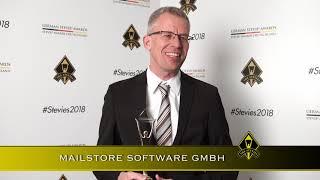 MAILSTORE SOFTWARE GMBH gewinnt bei den German Stevie® Awards 2018