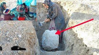 A hut in the mountains: the hard days of motherless children and crushing stones in a cave