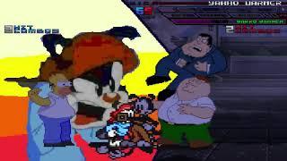 Mugen battle Homer Peter and Stan vs Yakko Wakko and Dot