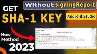 SHA-1 key android studio | How to Get SHA-1 fingerprint certificate  for Firebase | Tips and Tricks
