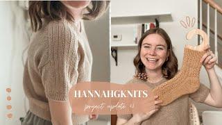 Hibernal Socks Progress, Life Update!, and Finished Skyline Tee Test / hannahgknits knitting podcast
