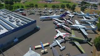 Pilot's eye view of the Aerospace Museum of California