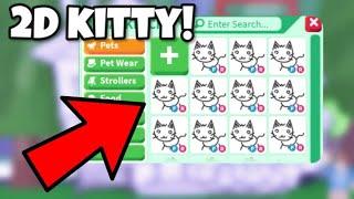 How to get your own 2D kitty in ADOPT ME! (April fools update!)