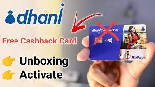 Dhani Free Cashback Card Unboxing |Dhani Free Cashback Card Activate|Dhani Lifetime Free Card Review