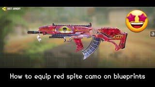 How to equip red sprite camo on blueprints in call of duty