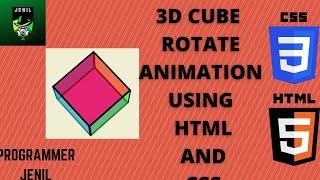 3D ROTATING Cube Animation using HTML AND CSS