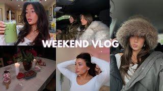 weekend vlog️galentines, starting a podcast, going out