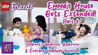 Lego Emma's House Gets Extended! Part 4 - Parents Bedroom! Lego House Build, Renovation & DIY Craft