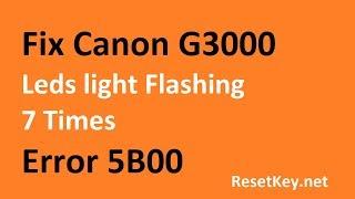 Fix Canon G3000 Error 5B00 - Leds light Flashing 7 Times