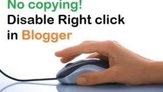 How to Disable right click on Blogger Blog