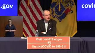 Holding a COVID-19 briefing. WATCH: