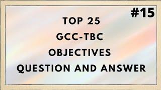 Top 25 GCC-TBC Objectives Question And Answer || Computer Typing || 30 & 40 Wpm|| Test #15