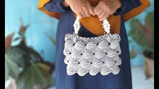 Tutorial Tas Tali Kur Motif Siput / Tutorial Tas Tali kur untuk pemula / Makrame / Makrome / Macrame