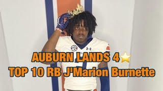 Auburn Lands 4⭐️ Running Back J'Marion Burnette