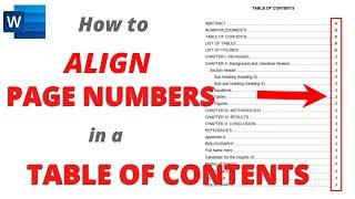 [TUTORIAL] How to (Easily) ALIGN PAGE NUMBERS in a TABLE OF CONTENTS In Microsoft Word