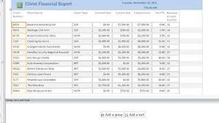 Microsoft Access: How to Group and Sort Data in a Report