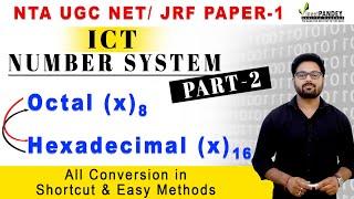 UGC NET JRF PAPER-1 Binary, Decimal, Octal, Hexadecimal, Conversion in Easy & short Tricks PART-2.