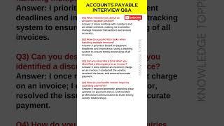 Accounts Payable Interview Questions and Answer