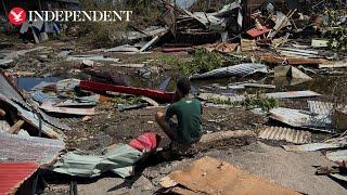 Aerial footage shows devastating aftermath of Cyclone Chido as 1,000 people feared dead