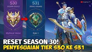 PENYESUAIAN TIER SEASON 30 KE SEASON 31 TERBAIK | Mobile Legends Indonesia