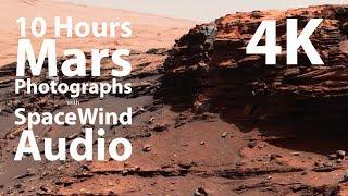 4K UHD 10 hours - Mars Rover Photographs with Space Wind Audio - 1 hour