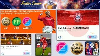 25th Anniversary × Festive Season Campaign | Free Rewards & Featured Players | Pes2021