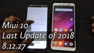 Miui 10 Beta 8.12.27 Changelog | Last Update of 2018 | Whats New | Hindi