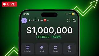 trading Meme coins on Solana | 1sol - 100 sol | Day 2